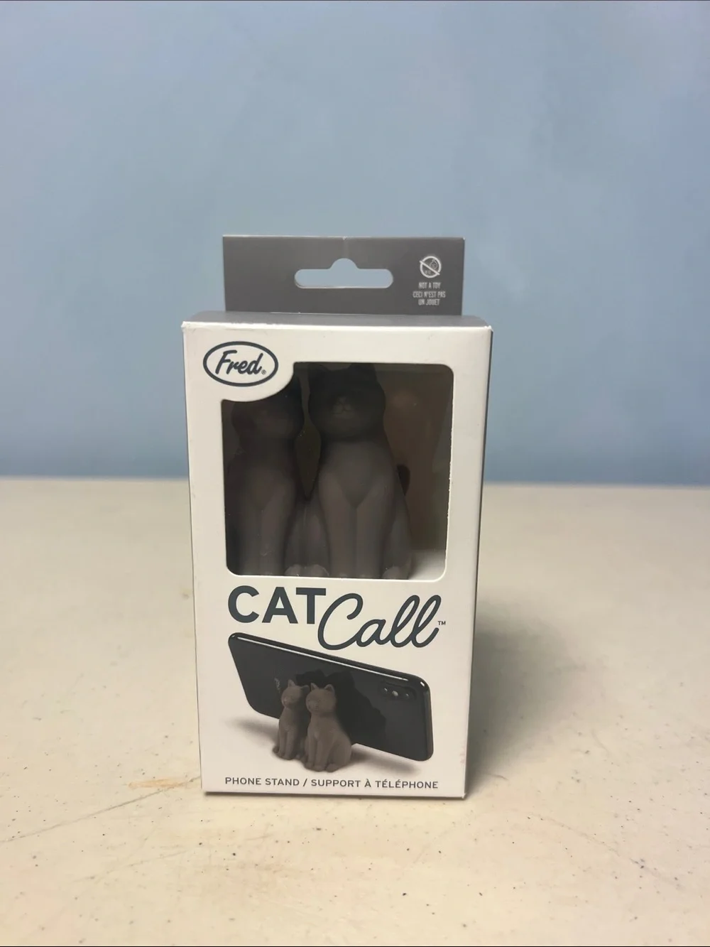 Fred CatCall Phone Stand - Gray Cat Pair